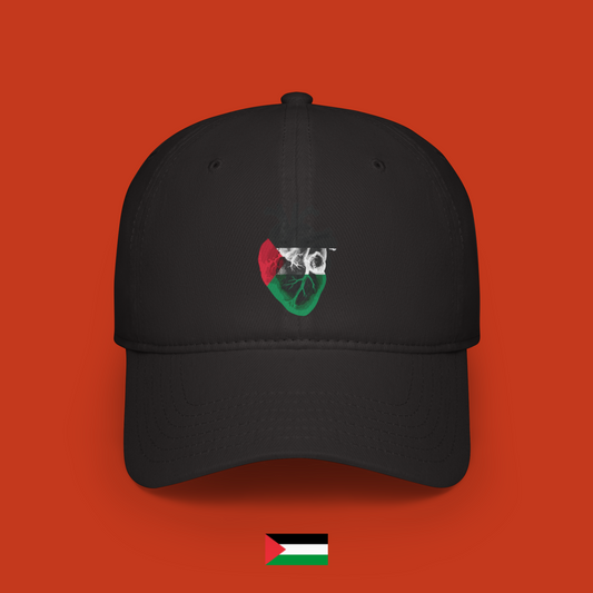 Cuore con colori palestinesi - cappellino