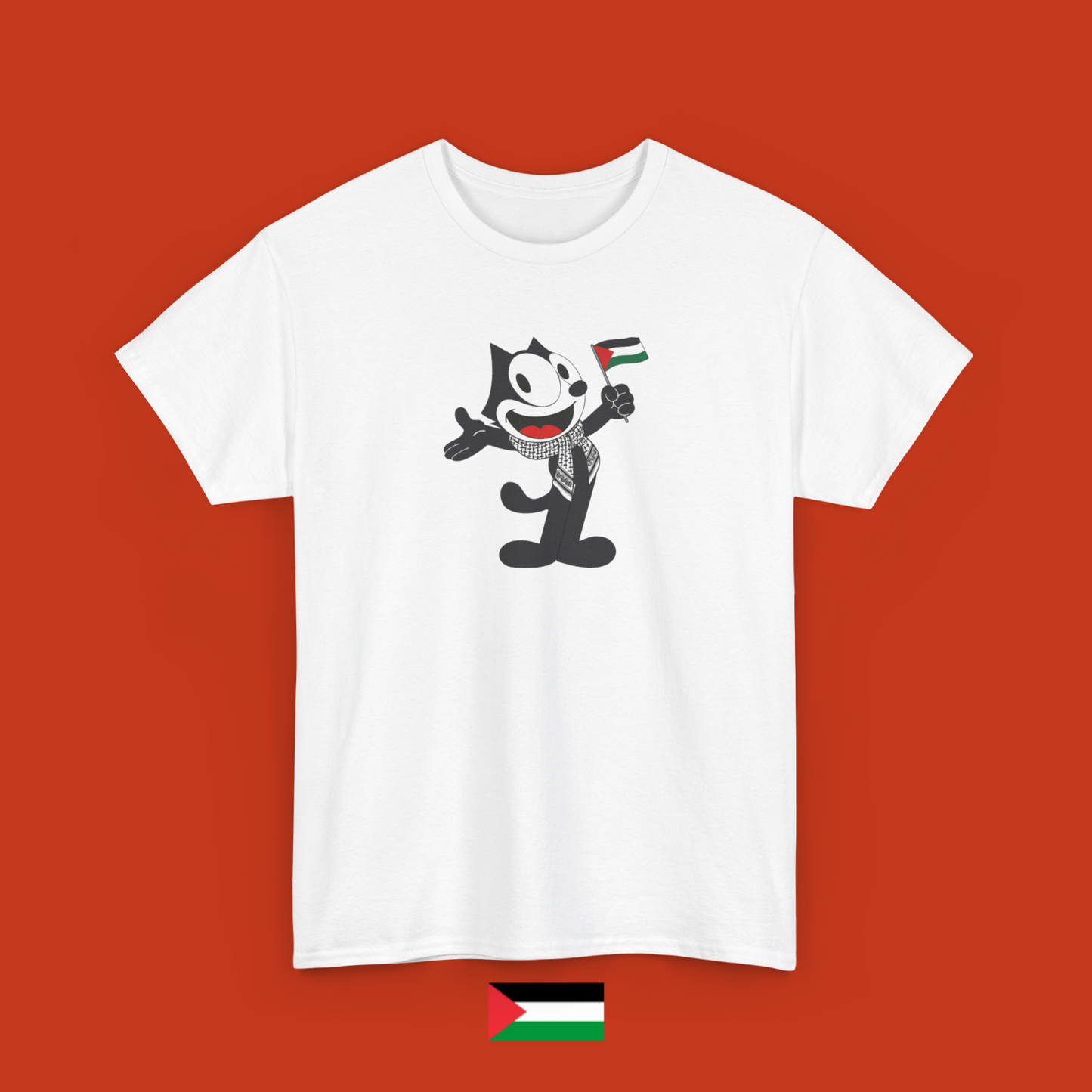 Felix the Cat con bandiera - maglietta