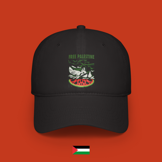 Free Palestine con colomba e anguria - cappellino