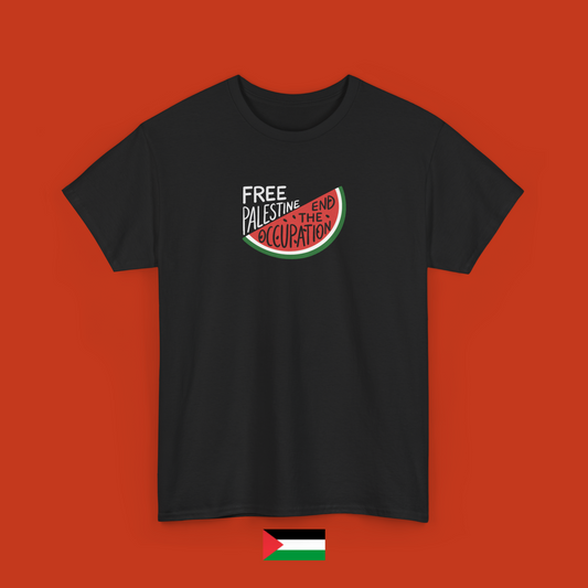 Free Palestine end the occupation - maglietta
