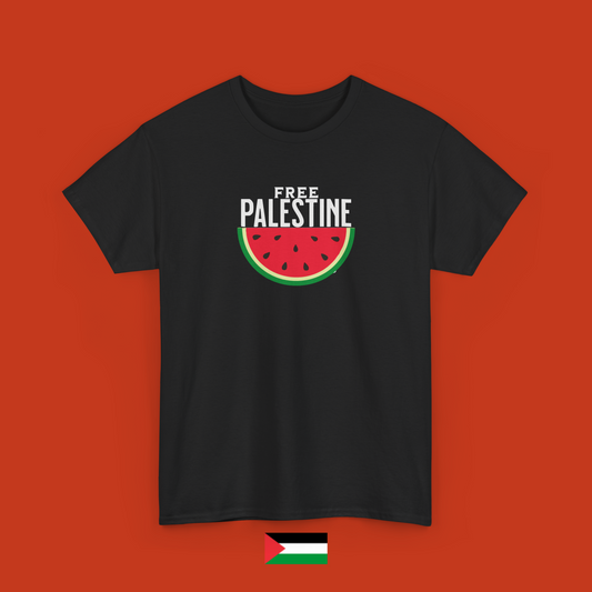 Free Palestine sticker con anguria - maglietta