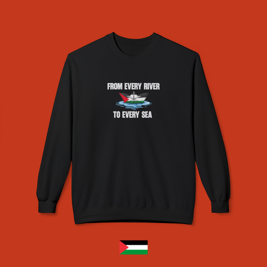 From every river to every sea - felpa girocollo
