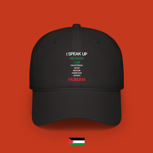 I speak up because I am human - cappellino