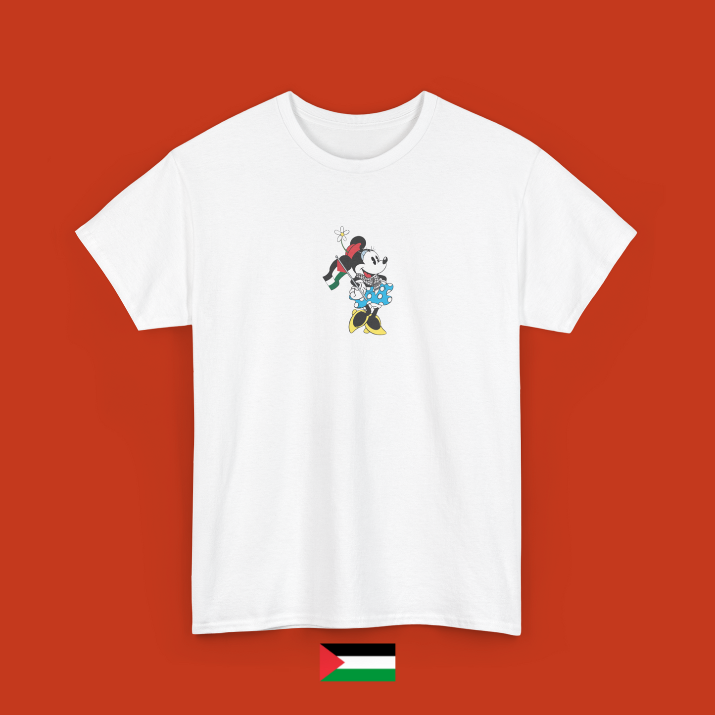 Minnie Steamboat Willie with Flag - T-Shirt