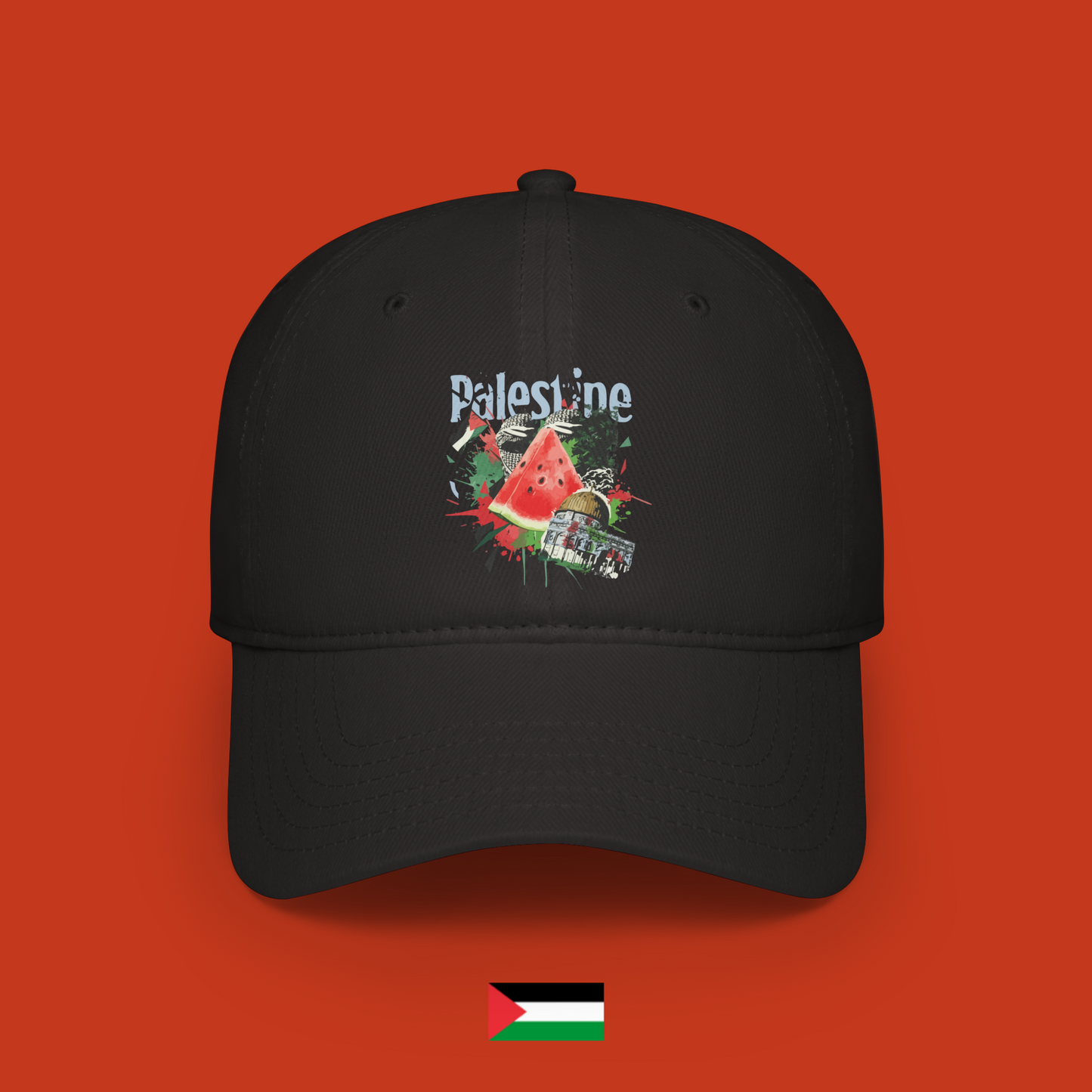 Palestine with mosque and watermelon - hat