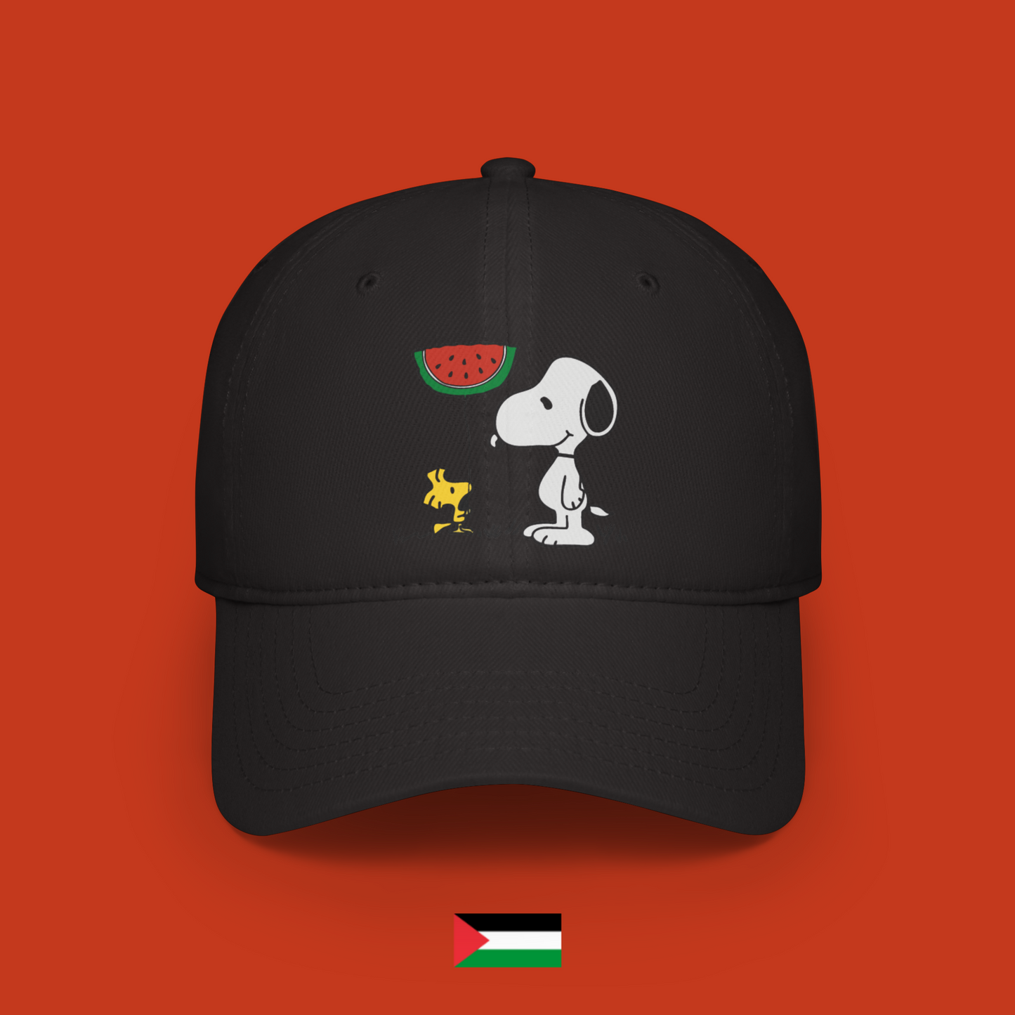 Snoopy con palloncino a forma di anguria - cappellino