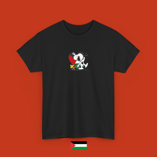 Snoopy disegna un cuore palestinese - maglietta