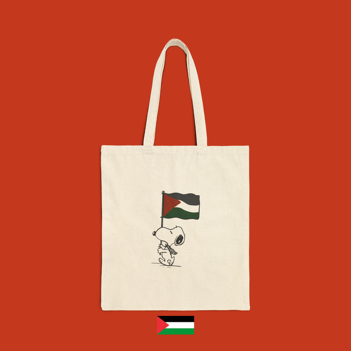 Snoopy con bandiera - borsa