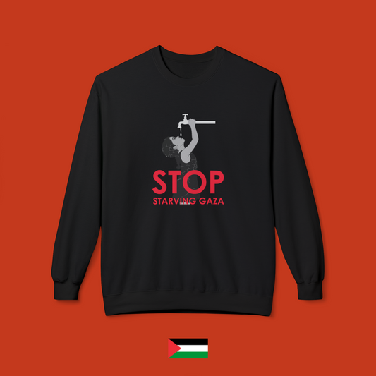 Stop Starving Gaza - felpa girocollo
