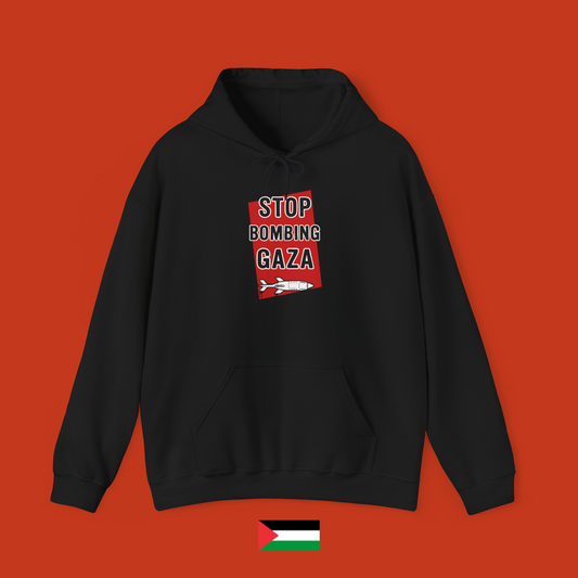 Stop bombing Gaza - felpa con cappuccio