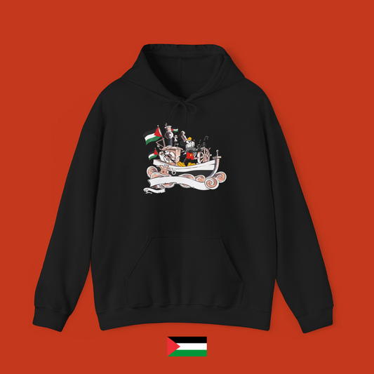 Topolino Steamboat Willie con nave - felpa con cappuccio