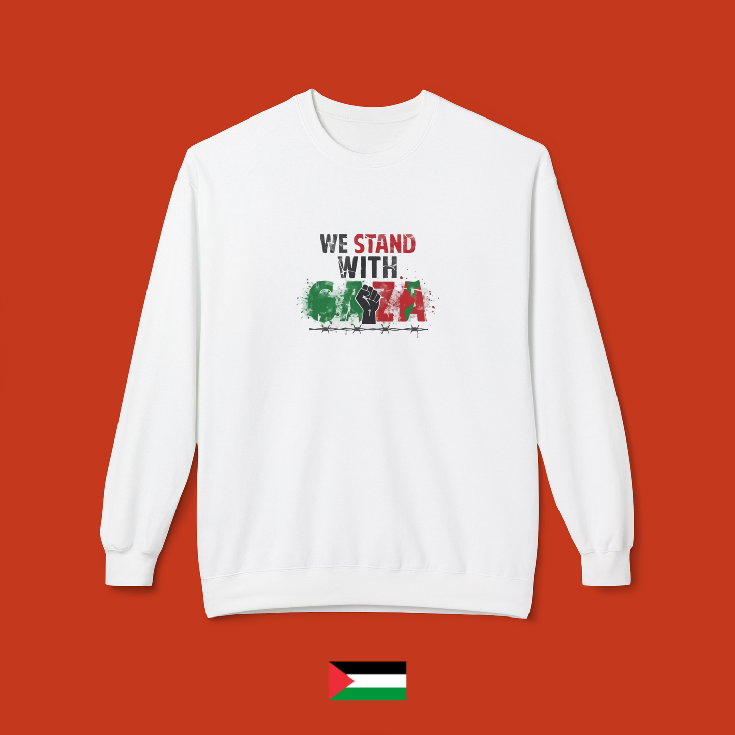 We stand with Gaza - crew neck sweatshirt
