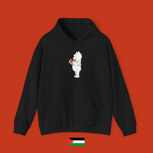 Winnie the Pooh mangia il melone - felpa con cappuccio