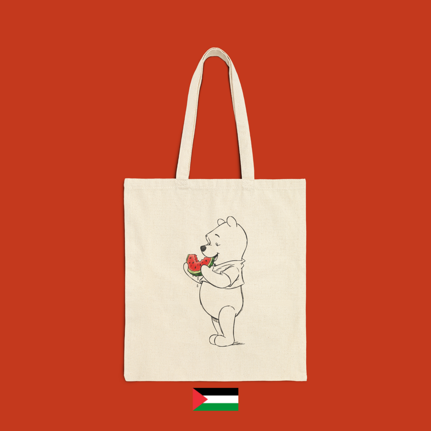 Winnie the Pooh eating melon - bag