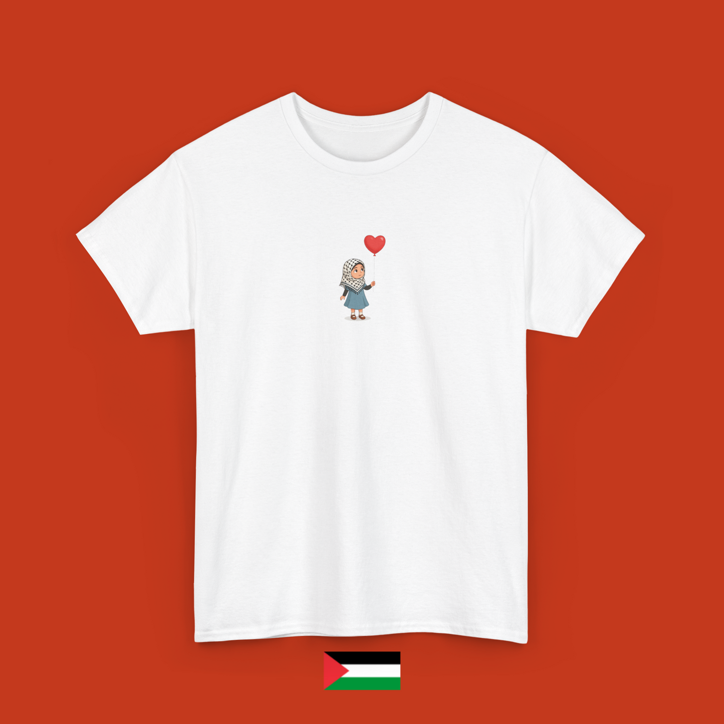 Aisha with a heart-shaped balloon - T-shirt