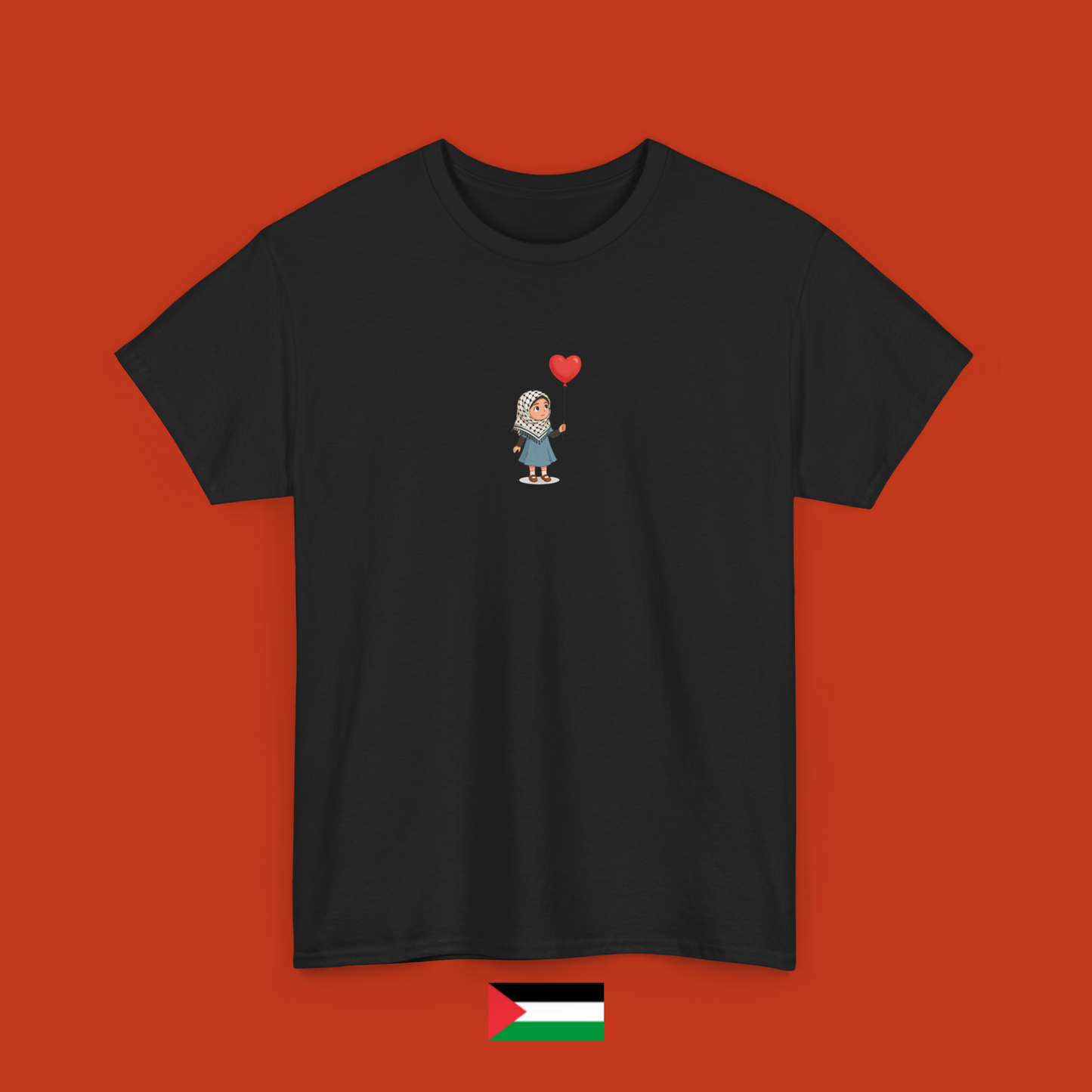 Aisha with a heart-shaped balloon - T-shirt