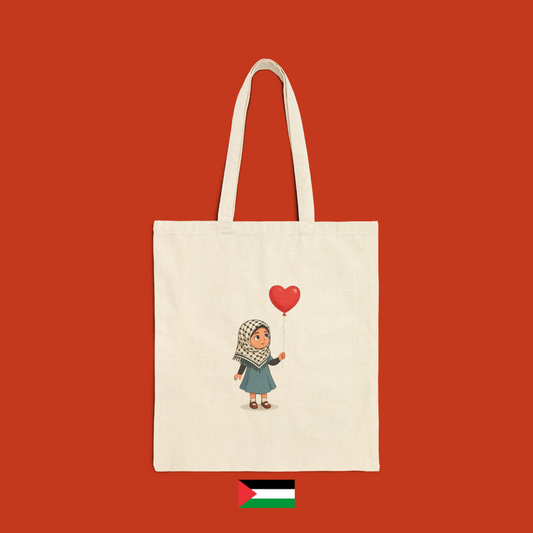 Aisha with heart-shaped balloon - bag