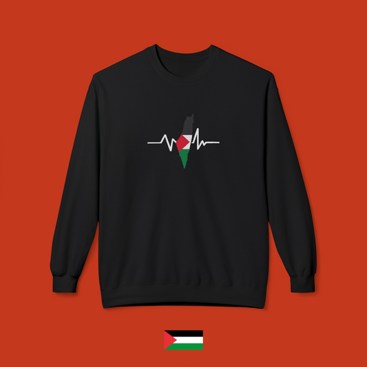 Heartbeat of Palestine - Crewneck Sweatshirt
