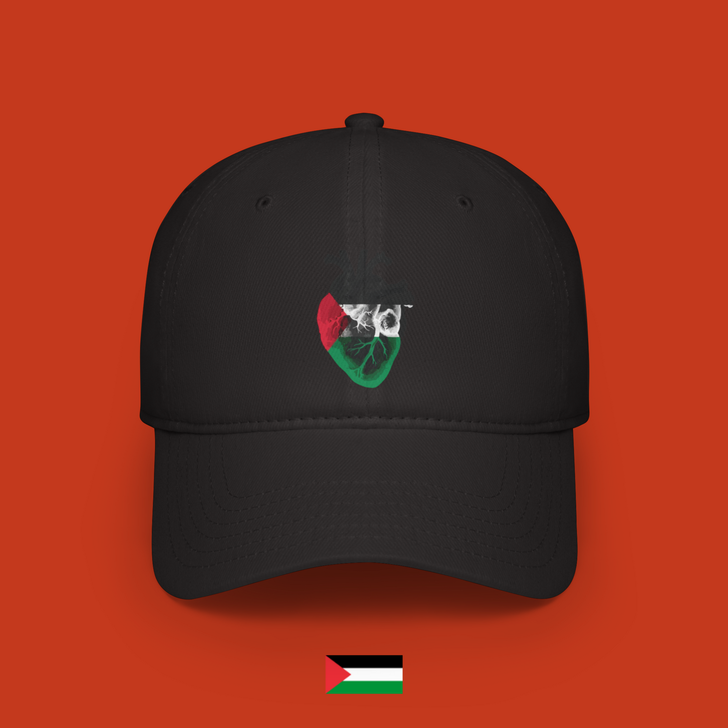 Heart with Palestinian colors - hat