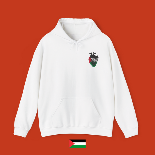 Heart with Palestinian colors - hoodie
