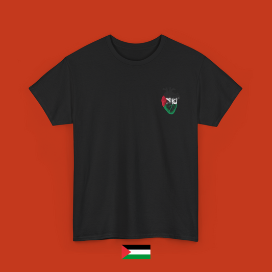 Heart with Palestinian colors - T-shirt