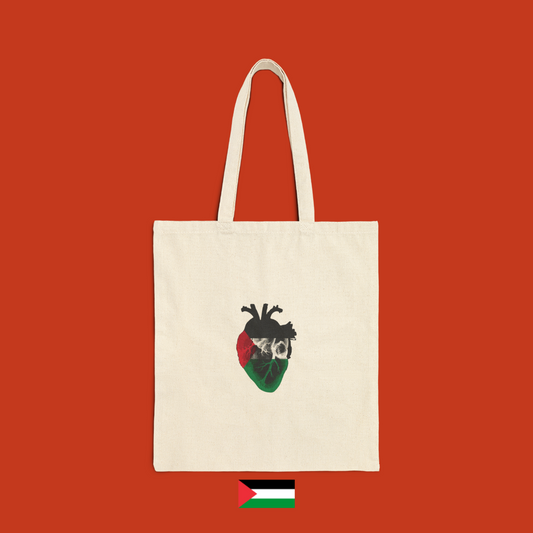 Heart with Palestinian colors - bag