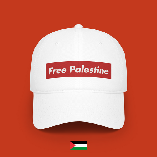 Free Palestine red banner - cap