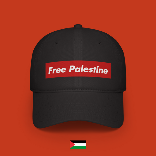Free Palestine red banner - cap