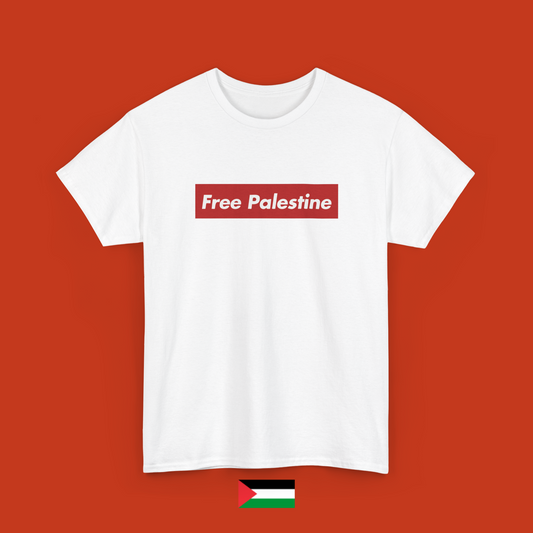 Free Palestine red banner - T-shirt