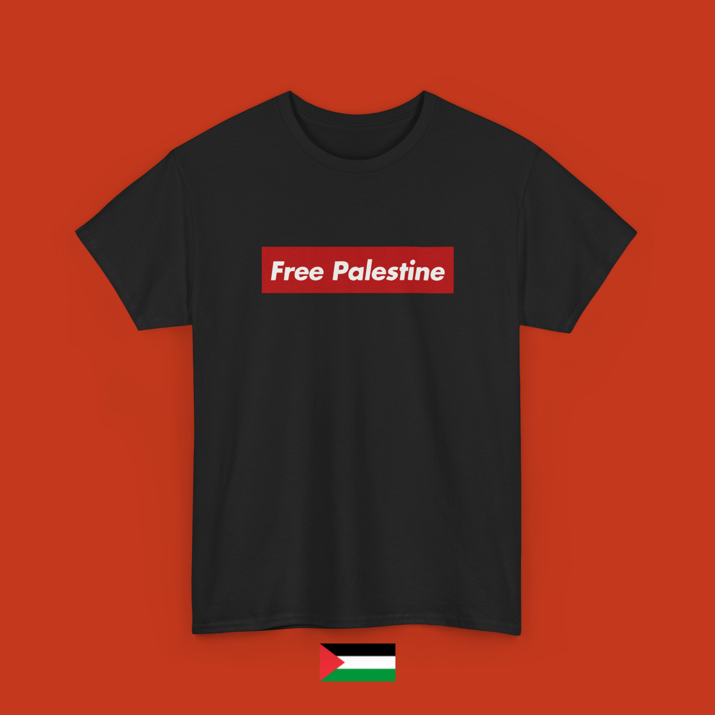 Free Palestine red banner - T-shirt