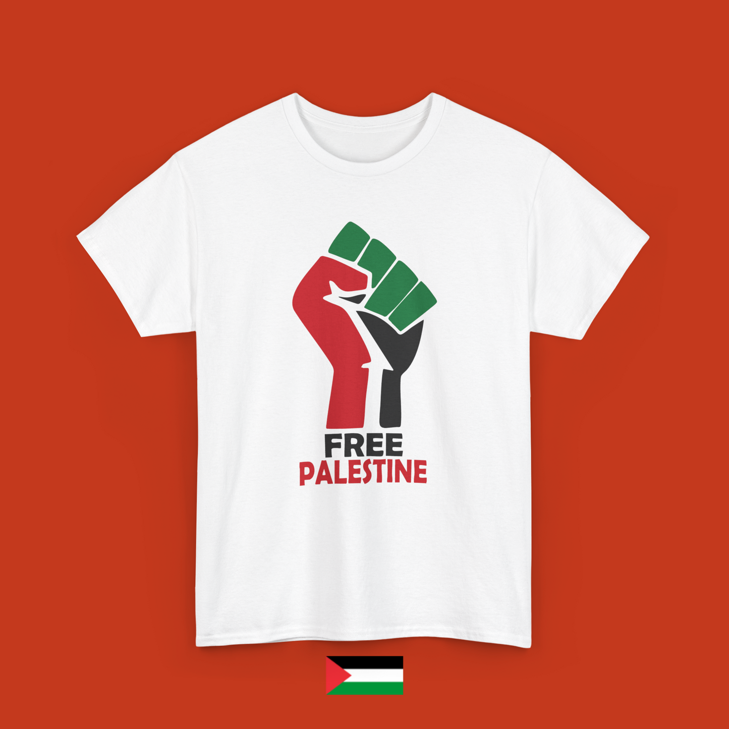 Free Palestine with Fist - T-shirt