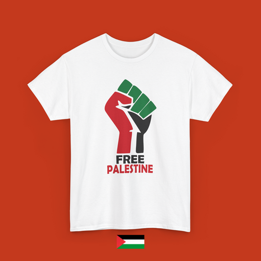 Free Palestine with Fist - T-shirt