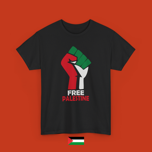 Free Palestine with Fist - T-shirt