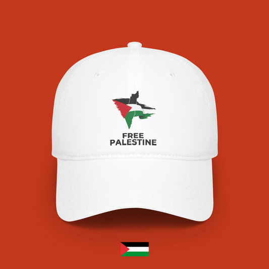 Free Palestine with flag and map of Palestine - cap