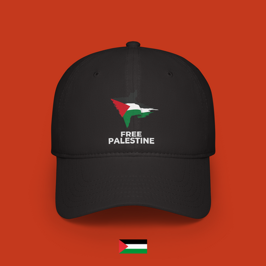 Free Palestine with flag and map of Palestine - cap