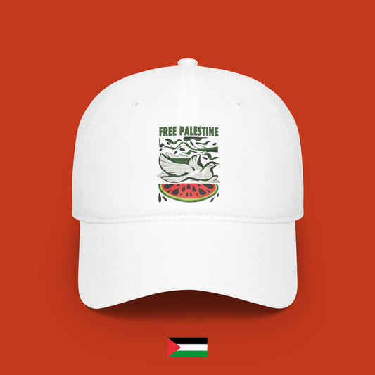 Free Palestine with dove and watermelon - hat