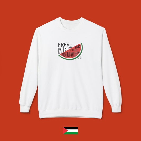 Free Palestine End the Occupation - Crewneck Sweatshirt