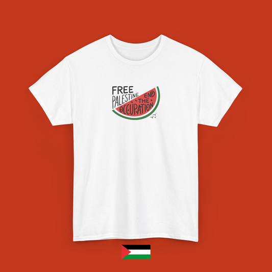 Free Palestine end the occupation - maglietta