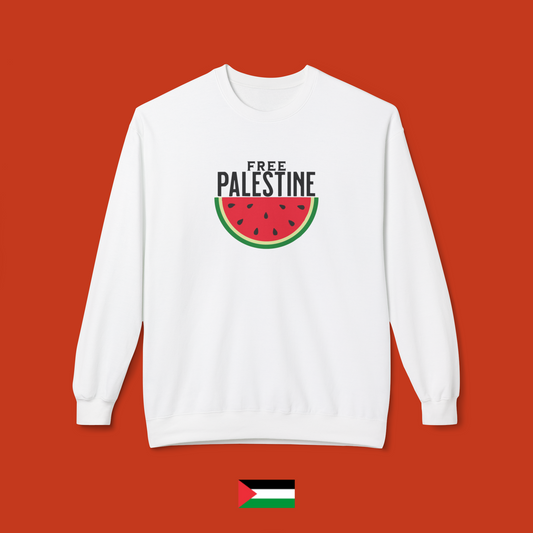Free Palestine Watermelon Sticker - Crewneck Sweatshirt