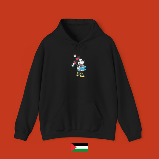 Minnie Steamboat Willie with Flag - Hoodie