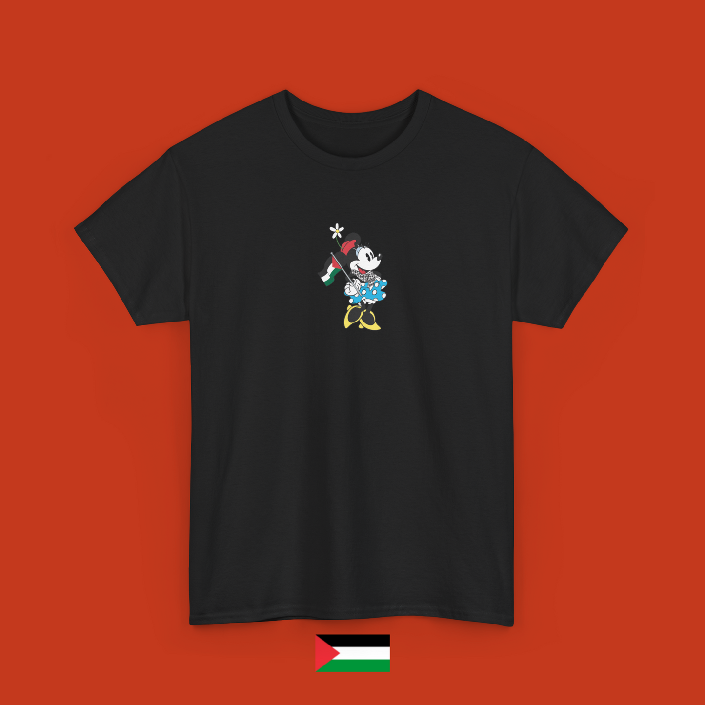 Minnie Steamboat Willie with Flag - T-Shirt
