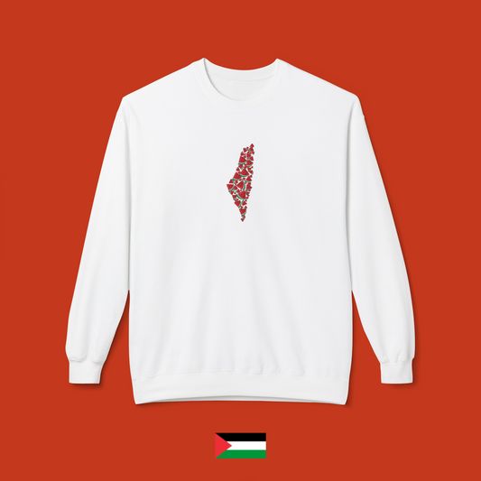 Palestine made of watermelon slices - crewneck sweatshirt