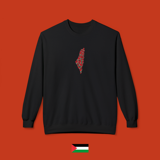 Palestine made of watermelon slices - crewneck sweatshirt