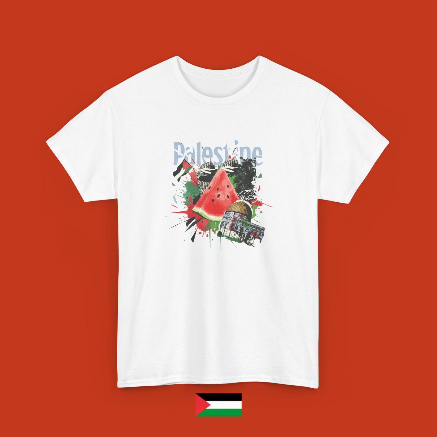 Palestine con moschea e anguria - maglietta
