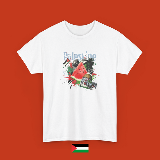 Palestine con moschea e anguria - maglietta