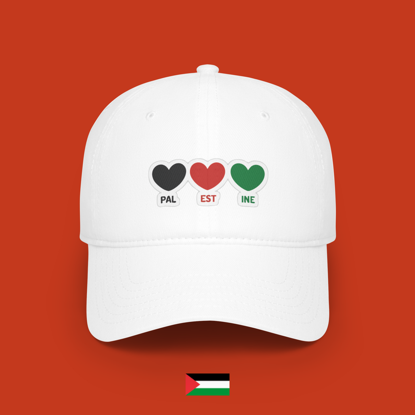 Palestine with three little hearts - hat
