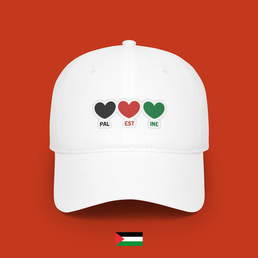 Palestine with three little hearts - hat