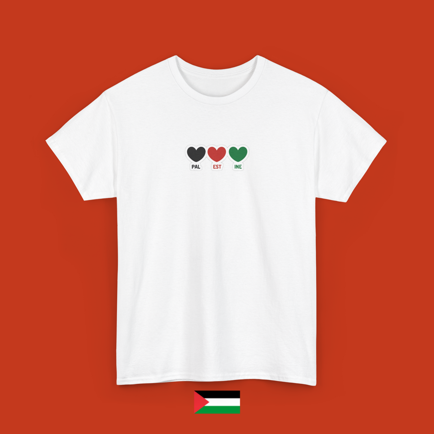 Palestine con tre cuoricini - maglietta