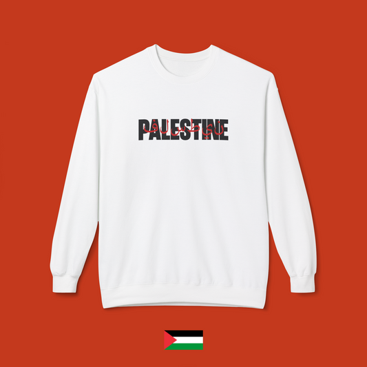 Palestine with Arabic version - crewneck sweatshirt