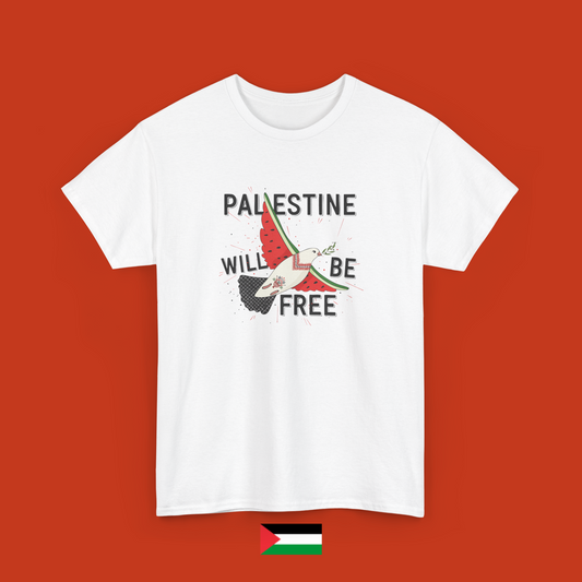 Palestine will be free con colomba - maglietta